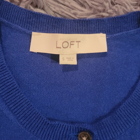 LOFT Royal Blue Button Up Cardigan Sweater - Picture 7 of 7